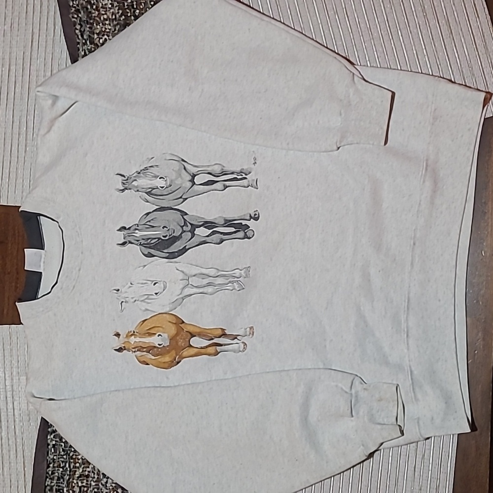 Sweatshirt with horses